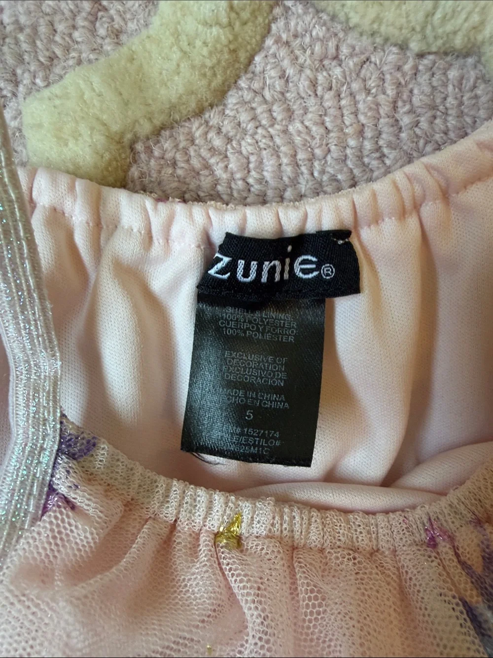 Zunie Light Pink Tulle Dress with Glitter Accents